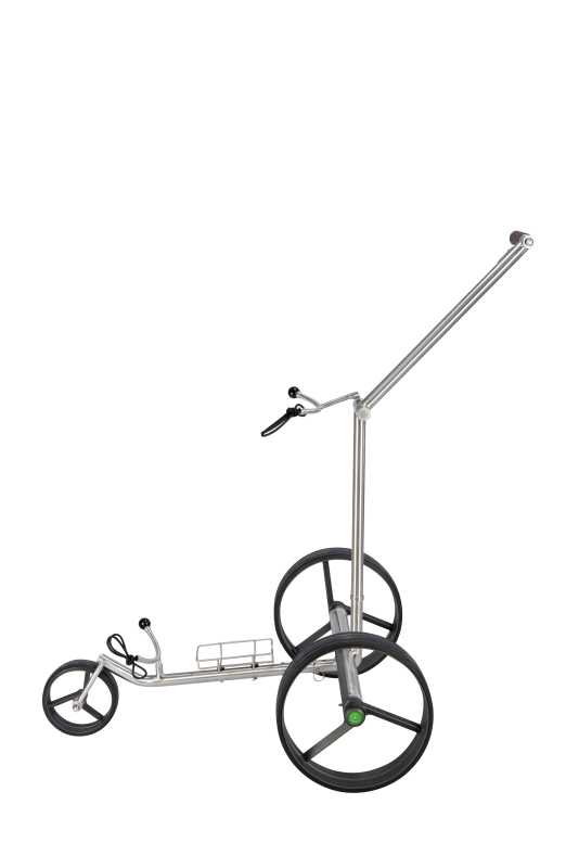 Lithium Elektro Golf Trolley Kolibri® K1, Rahmen nachpolierbar, schnell-zerlegbar/-klappbar, mit Bergabfahrbremse, Fernbedienung als Option